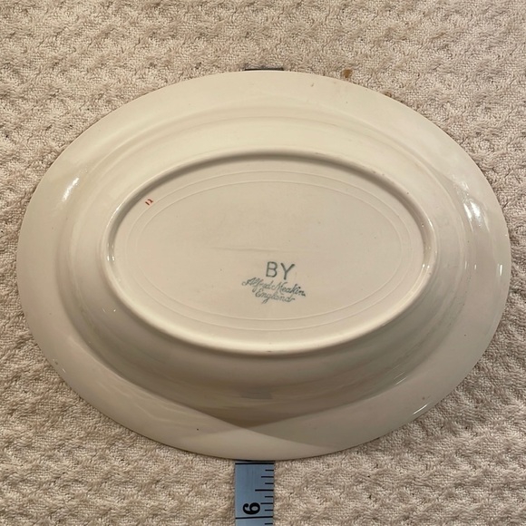 Alfred Meakin England Oval Deep Urn W Flower & Plumes Geometric Trim - Picture 7 of 9